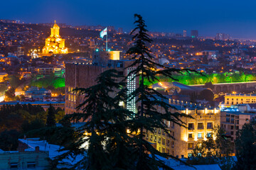 Obraz premium The Holy Trinity Cathedral, Sameba, Tbilisi City, Georgia, Middle East