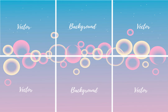 Set of vector abstract background with copy space for text. Design for social media, insta story, card, invitation, feed post. Anime style. Instagram square flyer banner