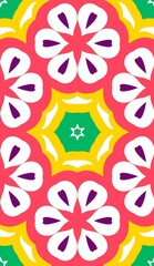 Ethnic floral seamless pattern. Abstract vintage pattern with decorative flowers.