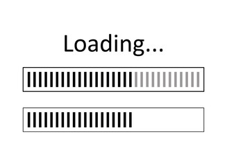 Vector illustration of loading icons.   Progress symbol for graphic and web design.