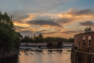 Naklejka premium Clouds and Water
