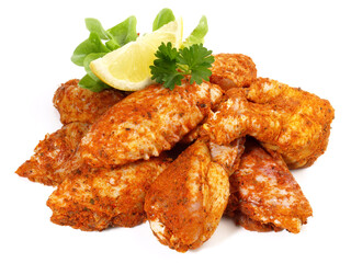 Hähnchen - Rohe Barbecue Hähnchenflügel gewürzt