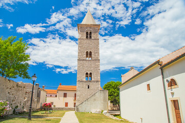 Fototapeta premium Old church in Adriatic town of Nin in Dalmatia, Croatia