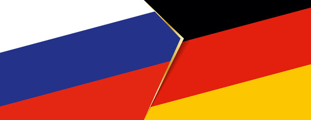 Russia and Germany flags, two vector flags.