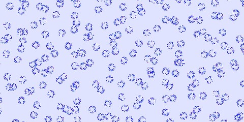 Light blue vector background with spots.