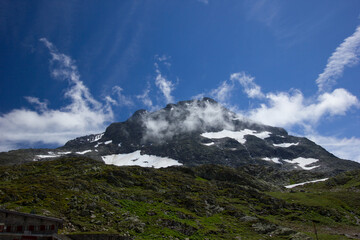 mountain panorama at the alpine pass Susten