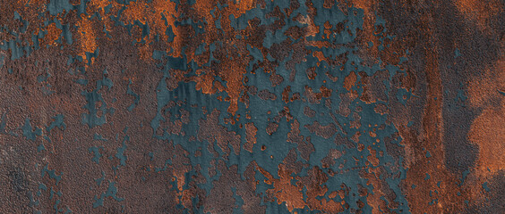 texture of rust on old grunge metal surface background	
