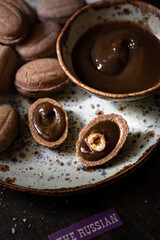 Russian biscuits with condensed milk and nuts