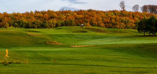 golf course on the hills in the fall entourage