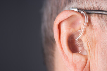 Man with hearing aid