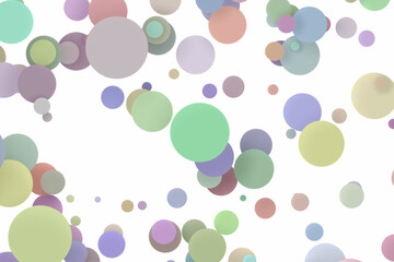 Multicolored decorative balls. Abstract 3D illustration or rendering