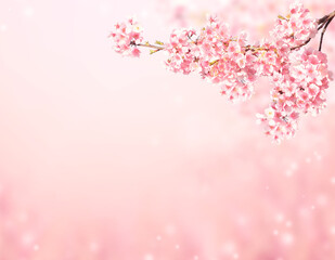 Obraz na płótnie Canvas Beautiful magic spring scene with sakura flowers