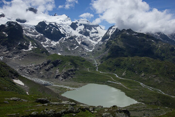lake at the alpine pass Susten between Uri and Bern