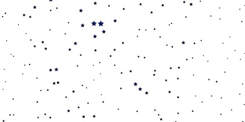 Dark Pink, Blue vector background with colorful stars.