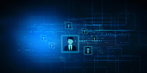 2d illustration Business Network concept
