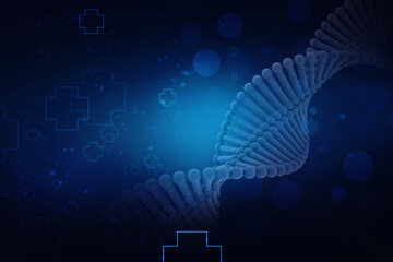 3d render of dna structure, abstract background
