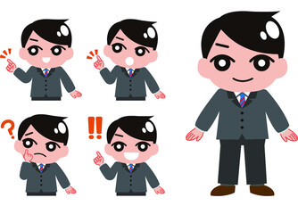 ビジネスマン表情セット3/3