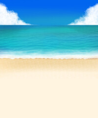 青い海海岸　夏