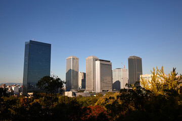 大阪城から見る大阪の街並