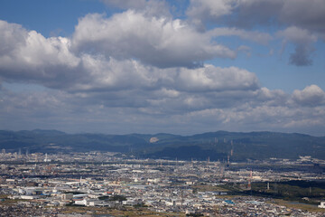 交野山山頂からの風景