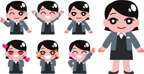 OLの表情セット1/3