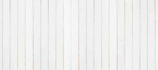 White wooden background or wood wall texture, old painted, vintage style for decoration, natural wooden board pattern