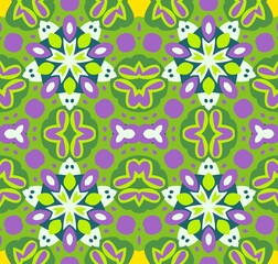 Ethnic floral seamless pattern. Abstract vintage pattern with decorative flowers.