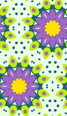 Ethnic floral seamless pattern. Abstract vintage pattern with decorative flowers.