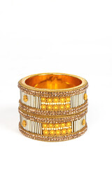 Ethnic Traditional Indian Bangle Wear in Wrist.