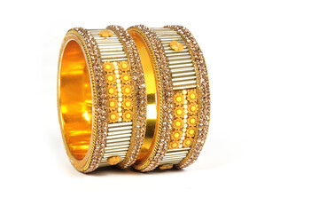Ethnic Traditional Indian Bangle Wear in Wrist.