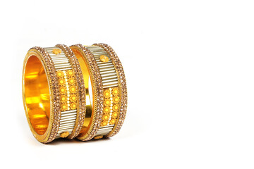 Ethnic Traditional Indian Bangle Wear in Wrist.