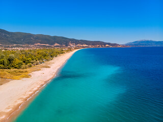 rone view of blue sea in Asprovalta