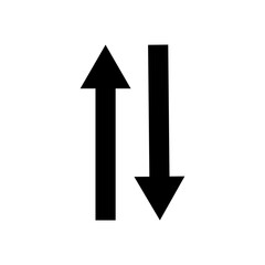 Arrow returnblack web icon flat on white background vector template illustration