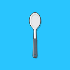 Stainless Steel Kitchen Spatula Vector Icon Illustration. Kitchen Utensil For Cooking Flat Icon