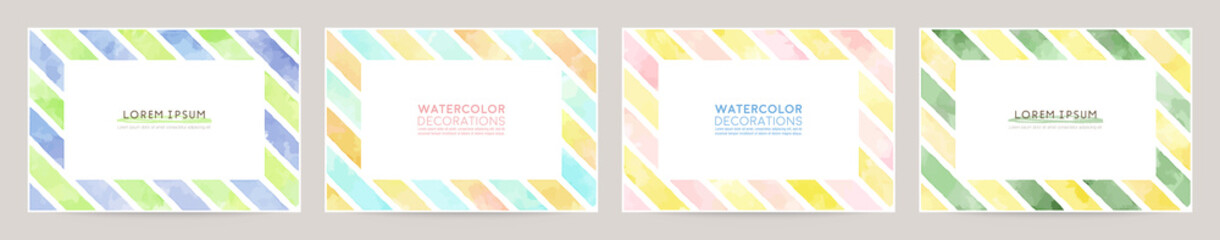 vector card design template with colorful striped line