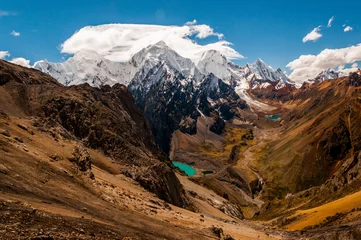 Crédence en verre imprimé Annapurna The landscape during the huayhuash trail crossing the ancash region - Peru