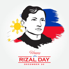 Happy Rizal Day greeting card. vector illustration for greeting card, .poster and banner