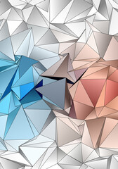 3d Triangles, abstract  background. Design wallpaper.