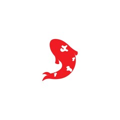 Koi fish logo vector