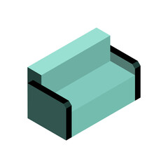 Isometric sofa icon.Isometric sofa vector illustration isolated on white background.