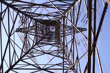 View from below at pylon