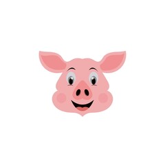 Obraz na płótnie Canvas pig head vector icon logo image