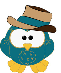 cartoon owl hat big eyes