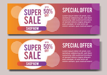 banner with modern design colorful gradient.banner sale template