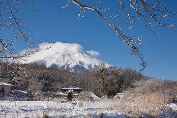 雪の忍野八海