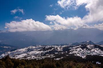 Obraz na płótnie Canvas Snow covered Tawang, Arunachal Pradesh, North East India
