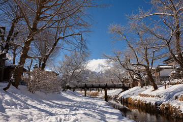 雪の忍野八海