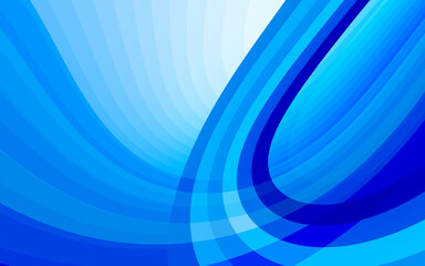 Blue abstract curves background with abstract geometric shapes. Suitable as background for brochures, flyers, corporate design and presentations
