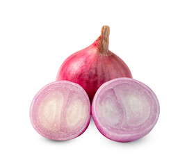 shallots onion chopped isolated on a white background ,include clipping path