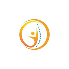 chiropractic logo icon symbol design template